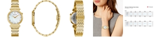 Bulova Women's Regatta Diamond-Accent Gold-Tone Stainless Steel Bracelet Watch 30mm